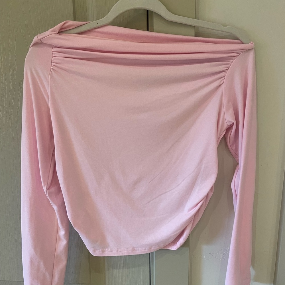 Pink Off-Shoulder Women's Top